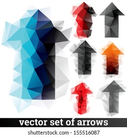 Set of geometric arrows