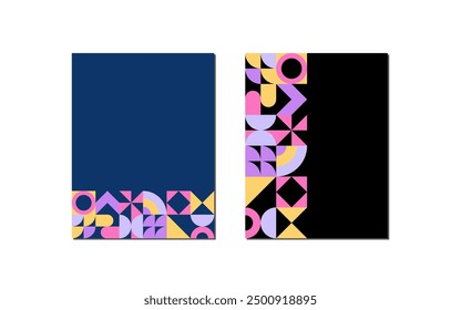 set of Geometric background, vector illustration