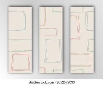 Conjunto de fondos geométricos para banners, texturas, textiles, tarjetas, papel pintado y diseños creativos. Estilo plano.
