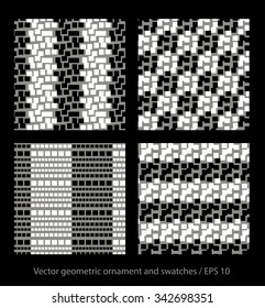 Set of geometric backgrounds. Fragments may be replicated. Fragments can be replicated