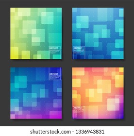 Set of Geometric Backgrounds, from Points and Squares.