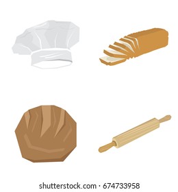 Set of geometric bakery icons, Vector illustration