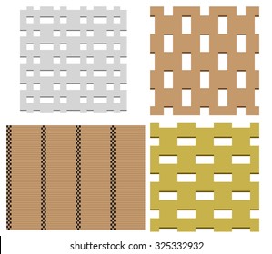 Set of Geometric and bamboo mat pattern
