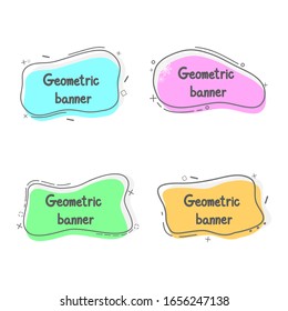 Conjunto de fondo geométrico de banner.