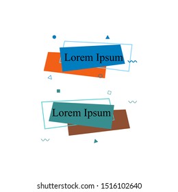 Set of geometric banner. Background for web sites, design template, sticker, label , badge, placard, poster. Eps 10 vector illustration.