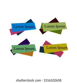 Set of geometric banner. Background for web sites, design template, sticker, label , badge, placard, poster. Eps 10 vector illustration.