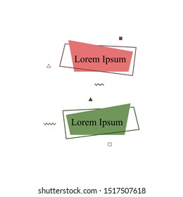 Set of geometric banner. Background for web sites, design template, sticker, label , badge, placard, poster. Eps 10 vector illustration.