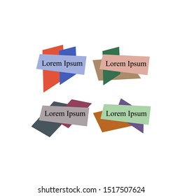 Set of geometric banner. Background for web sites, design template, sticker, label , badge, placard, poster. Eps 10 vector illustration.