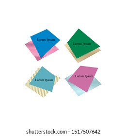 Set of geometric banner. Background for web sites, design template, sticker, label , badge, placard, poster. Eps 10 vector illustration.