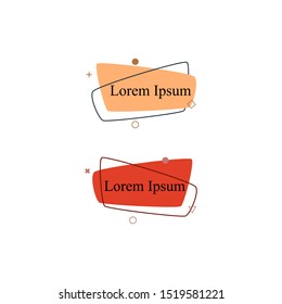 Set of geometric banner. Background for web sites, design template, sticker, label , badge, placard, poster. Eps 10 vector illustration.