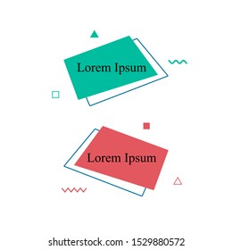 Set of geometric banner. Background for web sites, design template, sticker, label , badge, placard, poster. Eps 10 vector illustration.