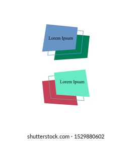 Set of geometric banner. Background for web sites, design template, sticker, label , badge, placard, poster. Eps 10 vector illustration.