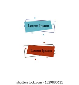 Set of geometric banner. Background for web sites, design template, sticker, label , badge, placard, poster. Eps 10 vector illustration.
