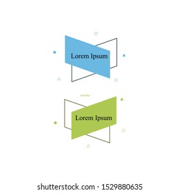 Set of geometric banner. Background for web sites, design template, sticker, label , badge, placard, poster. Eps 10 vector illustration.
