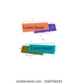 Set of geometric banner. Background for web sites, design template, sticker, label , badge, placard, poster. Eps 10 vector illustration.