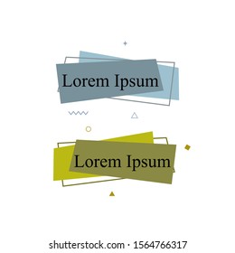 Set of geometric banner. Background for web sites, design template, sticker, label , badge, placard, poster. Eps 10 vector illustration.