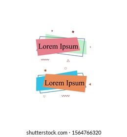Set of geometric banner. Background for web sites, design template, sticker, label , badge, placard, poster. Eps 10 vector illustration.
