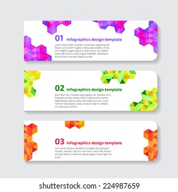 Set of geometric banner design. Vector illustration.