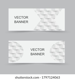 Set of geometric banner, website banner template design. Landing page design , promotion banner , advertising. Easy to use and customize. Vector Illustration