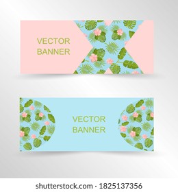Set of geometric banner, website banner template design. Landing page design , promotion banner , advertising. 