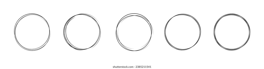 Set of geometric black frames. Golden Geometrical circle frames. Simple abstract round frames .Set of frames collection .Luxury one line borders for wedding invitation elements.