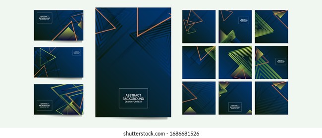 Set geometric blue fluid shapes eps 10. Flowing and liquid abstract gradient background for banner, poster or book. vector design