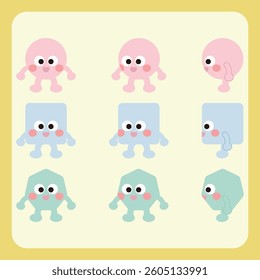 A Set of Geometric Character Turnarounds - Version 01