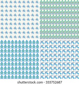 Set of geometric christmas patterns