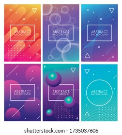 set geometric colorful abstract backgrounds. vector illustration design