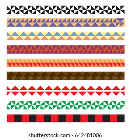 Set of geometric colorful borders, frame elements