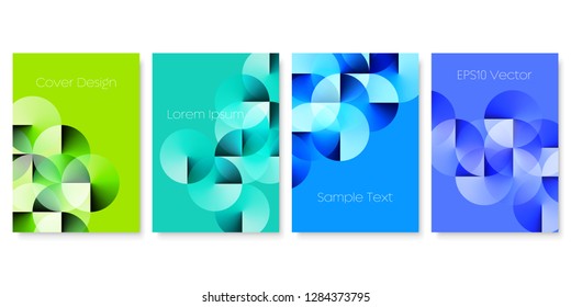 Set of Geometric Colorful Templates with Angle Gradient Circles. EPS 10.