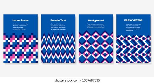 Set of Geometric Colorful Templates. Overlapping Mixed Colors. Multiply Blend Mode. EPS 10.