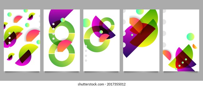 Stellen Sie geometrische Farben der flüssigen Formen eps10 ein. Abstrakter Farbverlauf-Hintergrund für Banner, Poster oder Buch. Vektordesign