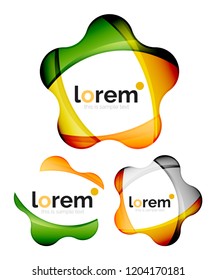 Satz von geometrischen konvergenten Vektorsymbol-Vorlagen