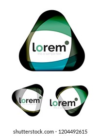 Conjunto de plantillas de iconos vectoriales de convergencia geométrica