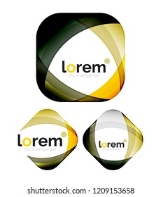 Set of geometric convergence vector icon templates