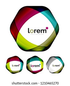 Satz von geometrischen konvergenten Vektorsymbol-Vorlagen