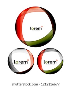 Satz von geometrischen konvergenten Vektorsymbol-Vorlagen