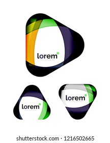 Satz von geometrischen konvergenten Vektorsymbol-Vorlagen