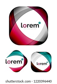 Set of geometric convergence vector icon templates