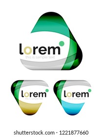 Conjunto de plantillas de iconos vectoriales de convergencia geométrica