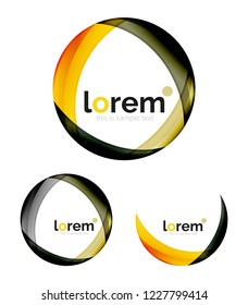 Set of geometric convergence vector icon templates