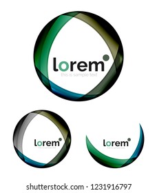 Conjunto de plantillas de iconos vectoriales de convergencia geométrica