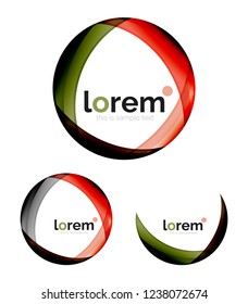 Conjunto de plantillas de iconos vectoriales de convergencia geométrica