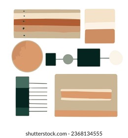 Set of geometric design elements