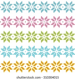A set of geometric designs . Vector illustration.