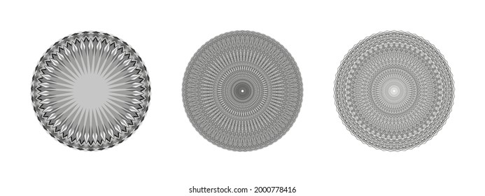 Set of geometric element design in mosque dome, Islamic tiles patterns. Optical art texture vector templates. Created using AI CS6.