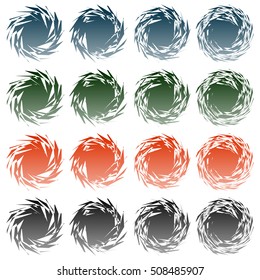 Set of geometric elements in 4 version and 4 color
