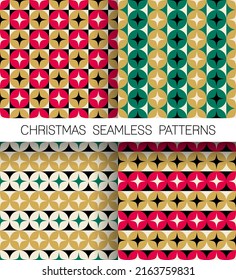 Set of geometric elements minimal pattern for christmas and new year holidays.