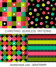 Set of geometric elements pattern for christmas and new year holidays.